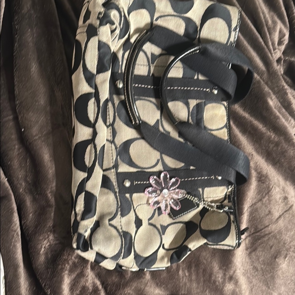 Stylish Black and Tan Handbag
